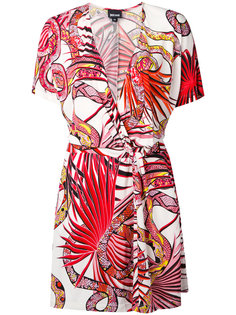 платье с запахом и змеиным принтом  Just Cavalli