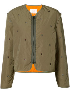 куртка с вышивкой и пробитыми отверстиями As65