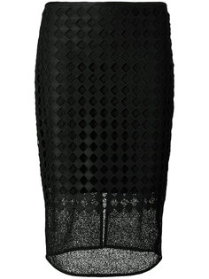 прозрачная юбка-карандаш с вышивкой Diane Von Furstenberg