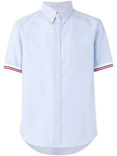 рубашка с манжетами в рубчик Moncler Gamme Bleu