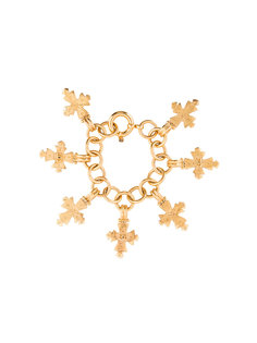 браслет-цепочка с крестами и логотипом СС Chanel Vintage