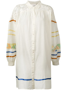 платье-рубашка с контрастными полосками Semicouture