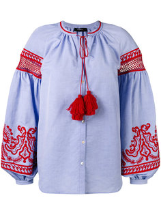 блузка с широкими рукавами и вышивкой  Wandering