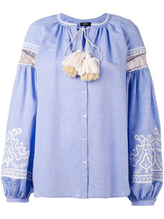 блузка с вышивкой и рукавами-колокол Wandering