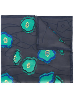 шарф с жаккардовым узором и аппликациями Giorgio Armani