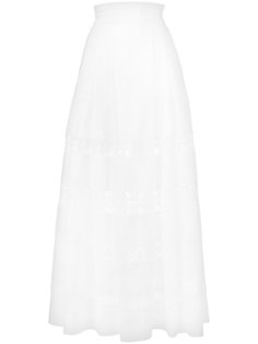 длинная юбка с ажурными вставками Alberta Ferretti