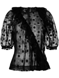 кружевная блузка с короткими рукавами  Simone Rocha