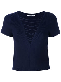 топ с глубоким V-образным вырезом T By Alexander Wang