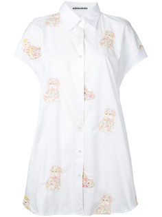 рубашка с вышивкой кошек Mikio Sakabe