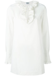 блузка с рюшами и длинными рукавами Sonia By Sonia Rykiel