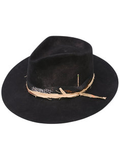 шляпа-федора с бантом сбоку Nick Fouquet