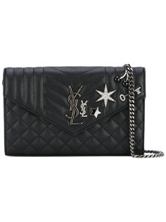 клатч с заклепками в форме звезд Saint Laurent