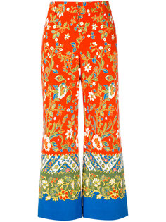 широкие брюки с цветочным принтом Tory Burch