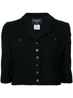 укороченный пиджак с длинными рукавами  Chanel Vintage