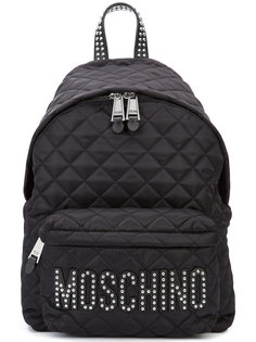 стеганый рюкзак с логотипом из заклепок  Moschino