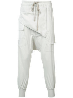драпированные брюки с заниженным шаговым швом Rick Owens DRKSHDW