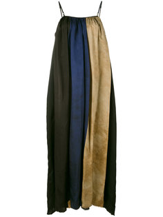 длинное платье с полосатыми вставками Uma Wang