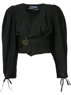 укороченная драпированная блузка Jacquemus