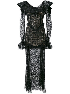 кружевное длинное платье Alessandra Rich