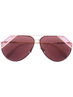 солнцезащитные очки-авиаторы со срезанными углами Alexander Mcqueen Eyewear