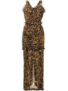 платье с леопардовым принтом Alessandra Rich