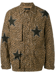 куртка с леопардовым принтом Amiri