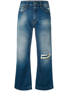 укороченные джинсы с потертой отделкой Cycle