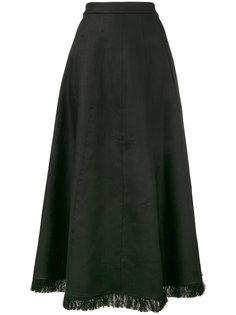 длинная юбка с бахромой на подоле Barbara Casasola