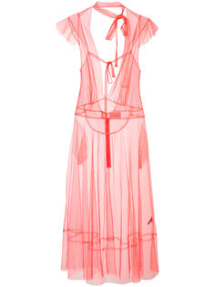 прозрачное платье с завязками на шее Les Animaux
