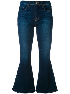 расклешенные укороченные джинсы  Frame Denim