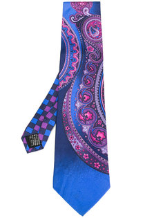 галстук с принтом в стиле барокко  Versace Vintage