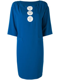 платье-шифт с логотипом на пуговицах  Boutique Moschino