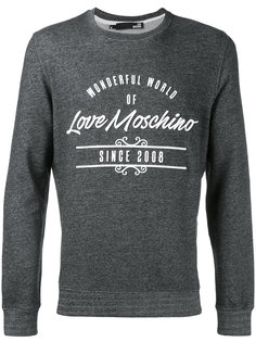 толстовка с принтом-логотипом Love Moschino