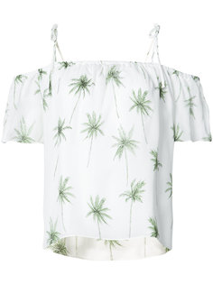 блуза со спущенными рукавами с пальмами Milly