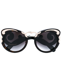 солнцезащитные очки с оправой "кошачий глаз" Prada Eyewear