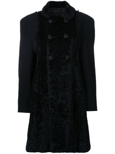 пальто с деталями из искусственного меха Comme Des Garçons Vintage