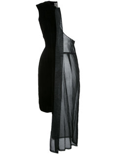 бархатное платье на одно плечо Comme Des Garçons Vintage