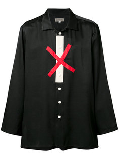 рубашка с принтом креста Yohji Yamamoto