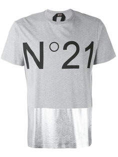 футболка с принтом логотипа Nº21