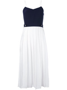 плиссированное платье с контрастными панелями Victoria Victoria Beckham