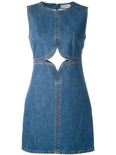 джинсовое платье с вырезной деталью Courrèges