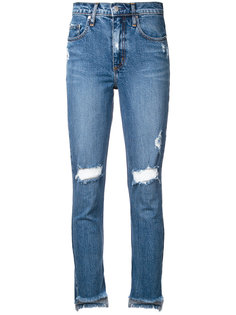 джинсы True Jean с асимметричным низом Nobody Denim