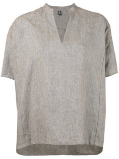 блузка с воротником-стойкой и V-образным вырезом Eleventy