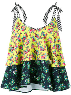 двухъярусный топ с цветочным рисунком House Of Holland