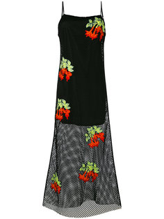сетчатое платье с цветочной вышивкой House Of Holland