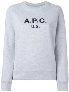 толстовка с принтом-логотипом A.P.C.