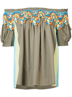 блузка Bardot с гипюровым кружевом Peter Pilotto