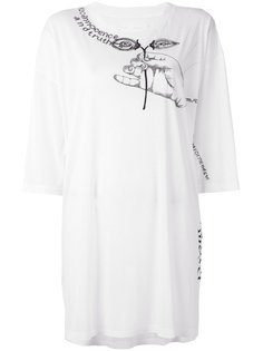 футболка свободного кроя с вышивкой  Maison Margiela