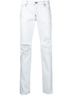 джинсы прямого кроя с рваной отделкой Factotum