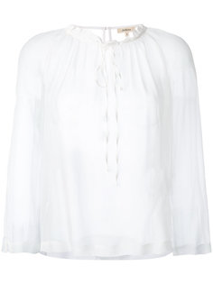 прозрачная блузка с присборенной отделкой Bellerose
